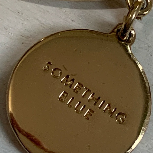 Kate Spade Something Blue Gold Bangle Bracelet with Turquoise Charm - Picture 4 of 9